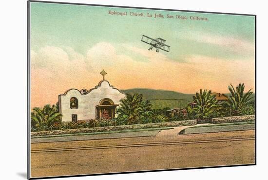 Episcopal Church, Biplane, La Jolla, California-null-Mounted Art Print
