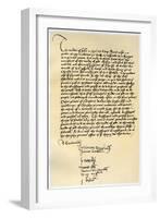 Episcopal Declaration of Archbishop Crammer and Seven Other English Bishops, C1537-Thomas Cranmer-Framed Giclee Print