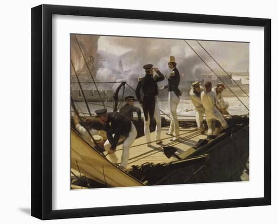 Episode de l'expédition du Mexique en 1838,-Horace Vernet-Framed Giclee Print