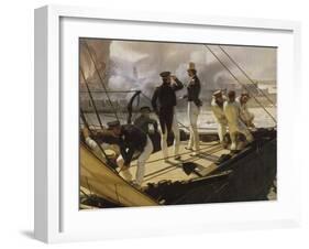 Episode de l'expédition du Mexique en 1838,-Horace Vernet-Framed Giclee Print