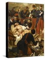 Episode de la bataille d'Inkermann pendant la guerre de Crimée en 1854-Jules Alfred Vincent Rigo-Stretched Canvas