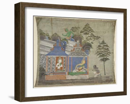 Episode  du Vessantara jataka : Sakkapabba-null-Framed Giclee Print