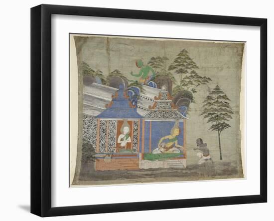 Episode  du Vessantara jataka : Sakkapabba-null-Framed Giclee Print