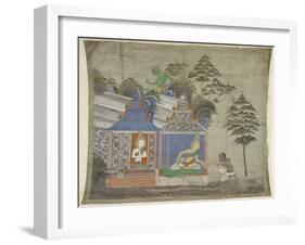 Episode  du Vessantara jataka : Sakkapabba-null-Framed Giclee Print