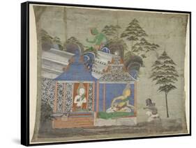 Episode  du Vessantara jataka : Sakkapabba-null-Framed Stretched Canvas