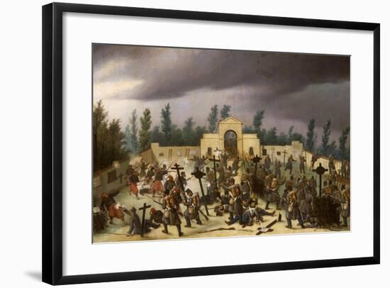 Episode from Battle of Solferino, June 24, 1859, Second War of Independence, Italy-null-Framed Giclee Print