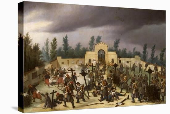 Episode from Battle of Solferino, June 24, 1859, Second War of Independence, Italy-null-Stretched Canvas