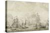 Episode from the Battle Between the Dutch and Swedish Fleets in the Sound-Willem van de Velde-Stretched Canvas