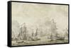 Episode from the Battle Between the Dutch and Swedish Fleets in the Sound-Willem van de Velde-Framed Stretched Canvas