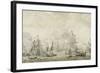 Episode from the Battle Between the Dutch and Swedish Fleets in the Sound-Willem van de Velde-Framed Art Print