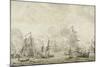 Episode from the Battle Between the Dutch and Swedish Fleets in the Sound-Willem van de Velde-Mounted Art Print