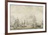 Episode from the Battle Between the Dutch and Swedish Fleets in the Sound-Willem van de Velde-Framed Art Print