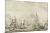 Episode from the Battle Between the Dutch and Swedish Fleets in the Sound-Willem van de Velde-Mounted Art Print