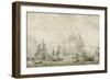 Episode from the Battle Between the Dutch and Swedish Fleets in the Sound-Willem van de Velde-Framed Art Print