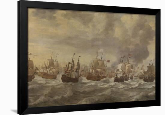 Episode from the Four Days' Naval Battle of June 1666-Willem Van De, The Younger Velde-Framed Giclee Print