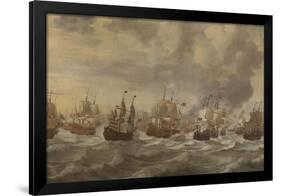 Episode from the Four Days' Naval Battle of June 1666-Willem Van De, The Younger Velde-Framed Giclee Print