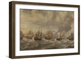 Episode from the Four Days' Naval Battle of June 1666-Willem Van De, The Younger Velde-Framed Giclee Print