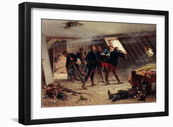 Episode from the Franco-Prussian War, 1875-Alphonse Marie de Neuville-Framed Giclee Print