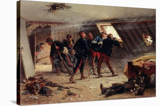 Episode from the Franco-Prussian War, 1875-Alphonse Marie de Neuville-Stretched Canvas