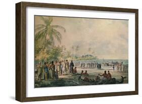 Episode in Captain Cooks Voyages, late 18th century-John Webber-Framed Giclee Print