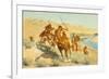 Episode of the Buffalo Gun (The Visitation of the Buffalo Gun: a Buffalo Episode) 1909-Frederic Remington-Framed Giclee Print