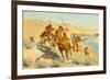 Episode of the Buffalo Gun (The Visitation of the Buffalo Gun: a Buffalo Episode) 1909-Frederic Remington-Framed Giclee Print