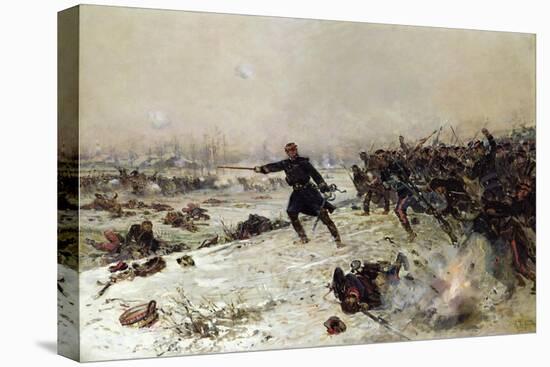 Episode of the War of 1870, Battle of Chenebier, 16th January 1871, 1882-Alphonse Marie de Neuville-Stretched Canvas