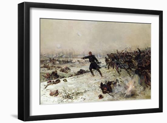 Episode of the War of 1870, Battle of Chenebier, 16th January 1871, 1882-Alphonse Marie de Neuville-Framed Giclee Print