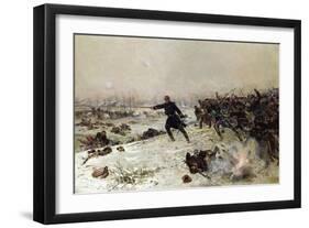 Episode of the War of 1870, Battle of Chenebier, 16th January 1871, 1882-Alphonse Marie de Neuville-Framed Giclee Print