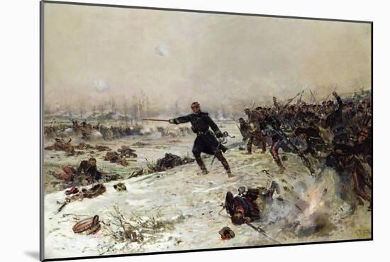 Episode of the War of 1870, Battle of Chenebier, 16th January 1871, 1882-Alphonse Marie de Neuville-Mounted Giclee Print