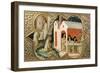 Episodes and Miracles of St. Benedict, Detail of Predella of Coronation of Virgin, 1414-Lorenzo Monaco-Framed Premium Giclee Print