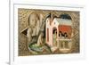 Episodes and Miracles of St. Benedict, Detail of Predella of Coronation of Virgin, 1414-Lorenzo Monaco-Framed Giclee Print