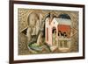 Episodes and Miracles of St. Benedict, Detail of Predella of Coronation of Virgin, 1414-Lorenzo Monaco-Framed Giclee Print