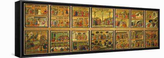 Episodes from Christ's Passion and Resurrection-Duccio Di buoninsegna-Framed Stretched Canvas