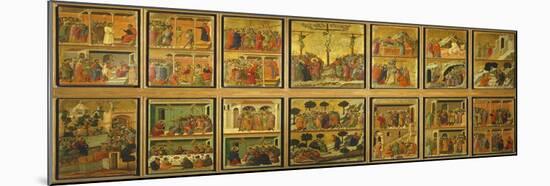 Episodes from Christ's Passion and Resurrection-Duccio Di buoninsegna-Mounted Giclee Print