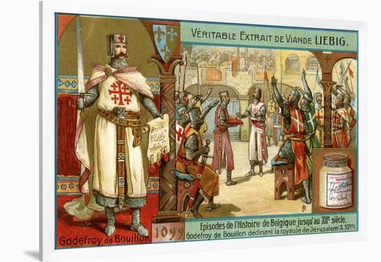 Episodes in the History of Belgium Up Until the 13th Century: Godfrey of Bouillon-null-Framed Giclee Print