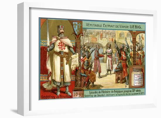 Episodes in the History of Belgium Up Until the 13th Century: Godfrey of Bouillon-null-Framed Giclee Print