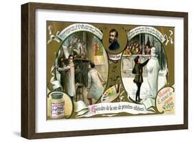 Episodes of the Life of Famous Painters: Michelangelo-null-Framed Giclee Print