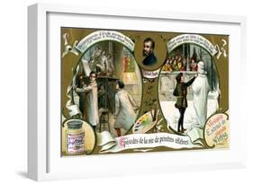 Episodes of the Life of Famous Painters: Michelangelo-null-Framed Giclee Print