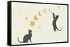 Episodic Drawing - Cat And Moon 1-Trends International-Framed Stretched Canvas