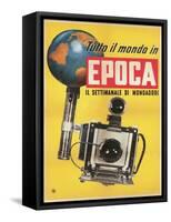 Epoca, Camera and Globe-null-Framed Stretched Canvas