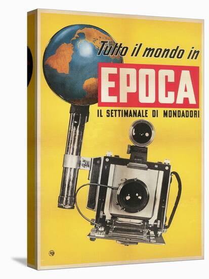 Epoca, Camera and Globe-null-Stretched Canvas