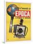 Epoca, Camera and Globe-null-Framed Art Print