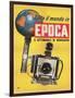 Epoca, Camera and Globe-null-Framed Art Print