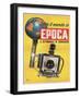 Epoca, Camera and Globe-null-Framed Art Print