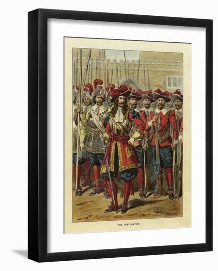 Epochs of the British Army - the Restoration-Richard Simkin-Framed Giclee Print