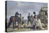 Epsom Downs - City and Suburban Day-Sir Alfred Munnings-Stretched Canvas