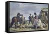 Epsom Downs - City and Suburban Day-Sir Alfred Munnings-Framed Stretched Canvas