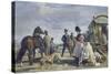 Epsom Downs - City and Suburban Day-Sir Alfred Munnings-Stretched Canvas