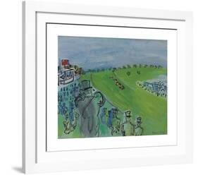 Epsom, La Course-Raoul Dufy-Framed Premium Giclee Print